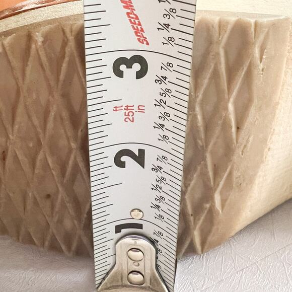 Swedish Hasbeens Tan Leather Closed Toe Slip On Wooden Husband Mule Clogs Sz 36 - Picture 10 of 11